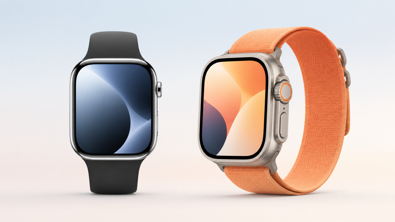 출시 전 보도를 바탕으로 AI로 제작한 차세대 일반형과 러기드형 Apple Watch 콘셉트