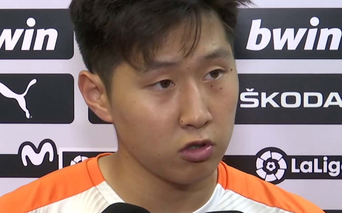 2019년 발렌시아 시절 인터뷰하는 이강인